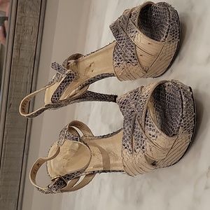 Stuart Weitzman snake skin heels 6.5